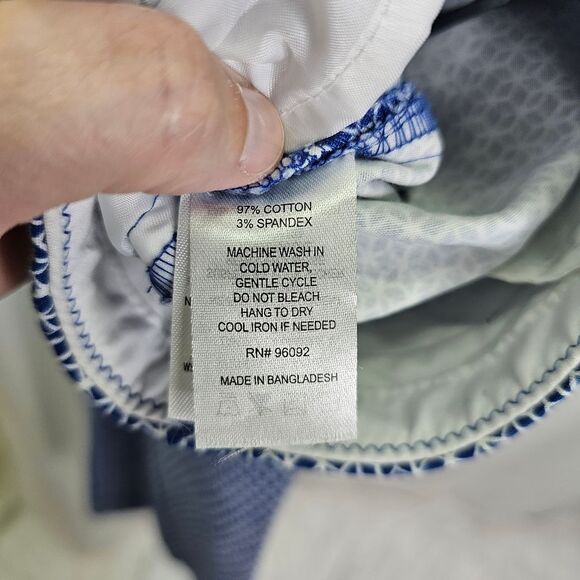 Dalia Blue Geometric Print Cropped Pants Size 6 - Picture 7 of 11